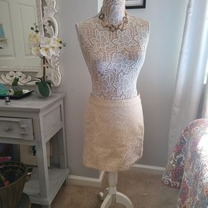 Banana Republic Gold/Cream Skirt